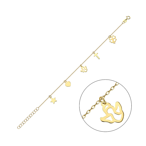 Золотой браслет с подвесками (арт. 325409ж) – изображение 1