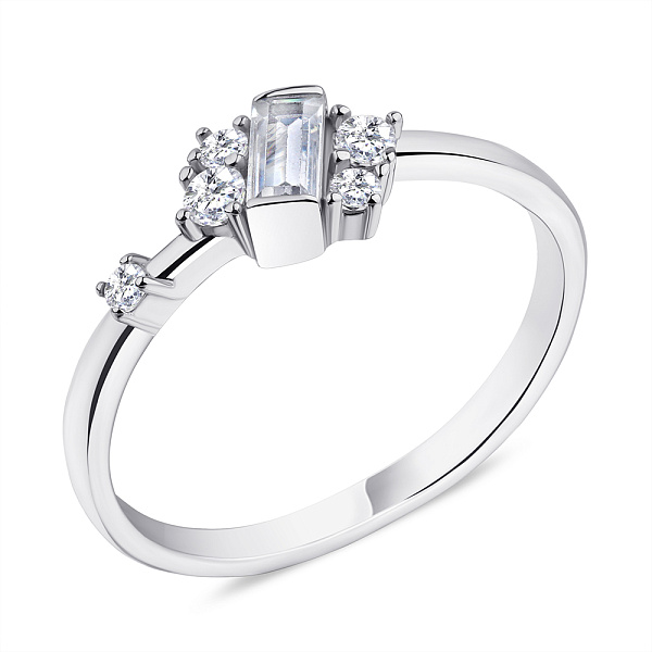 Кольцо серебряное с фианитами  (арт. 7501/5775) – изображение 1