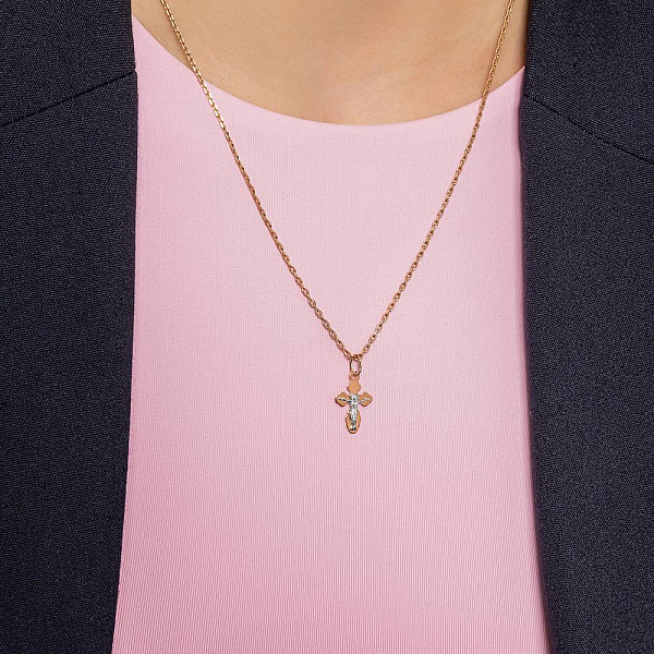 Золотий хрестик з розп'яттям (арт. 513900) – зображення 2