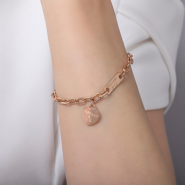 Золотой браслет с подвеской сердечко (арт. 3261437П1) – изображение 2