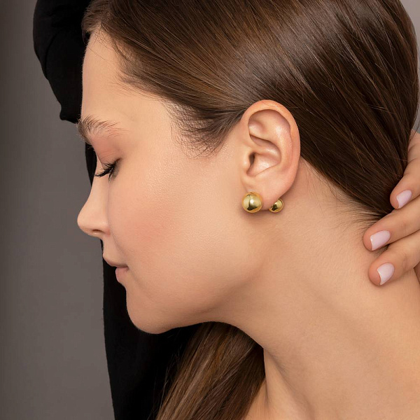 Серьги золотые в желтом цвете металла (арт. 100073ж) – изображение 5