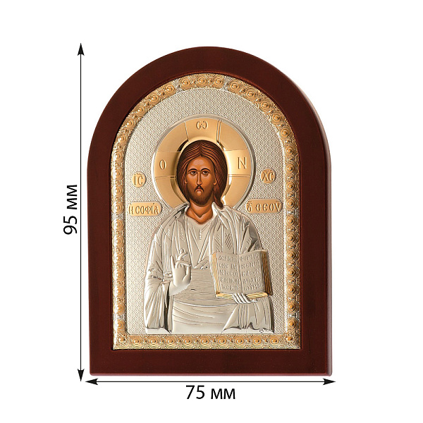 Икона серебряная Спаситель (95х75 мм) (арт. MA/E1107EX) – изображение 2