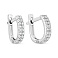 Серьги из белого золота с дорожкой из фианитов (арт. 110356б) – изображение 1