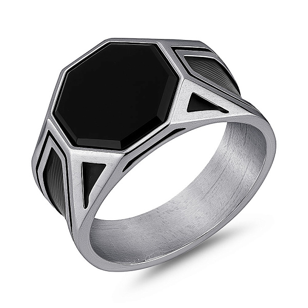 Серебряная печатка з ониксом  (арт. 7906/2364о) – изображение 1