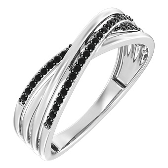 Золотое кольцо с бриллиантами (арт. К011122010бч)