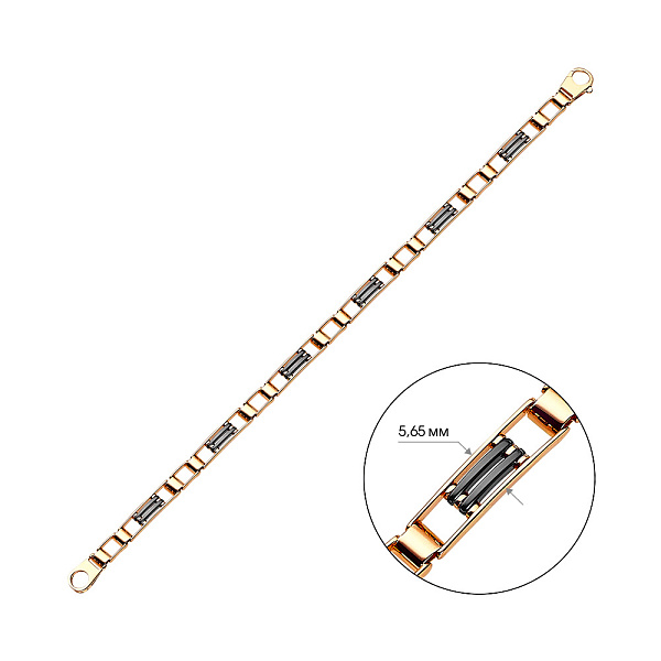 Золотой мужской браслет с ониксом (арт. 324910о) – изображение 2
