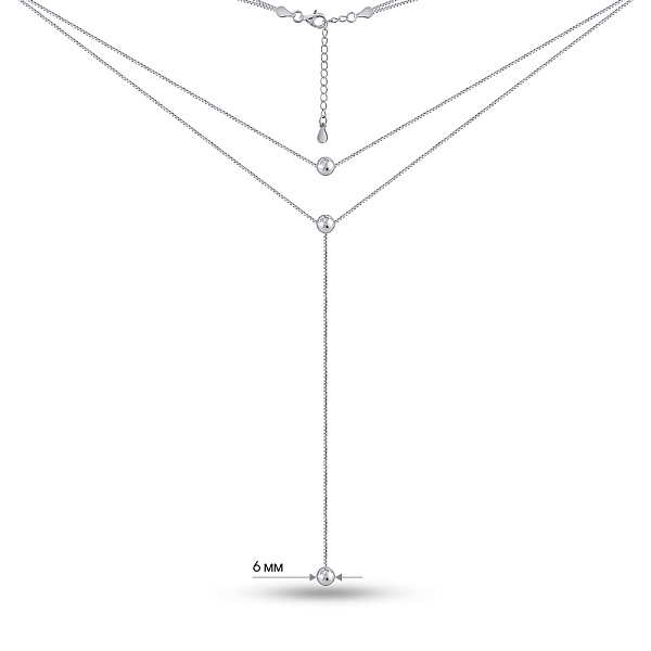 Серебряное колье-галстук (арт. 7507/2216) – изображение 3