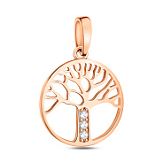 Фото Золотой кулон Дерево жизни с фианитами (арт. 440693)