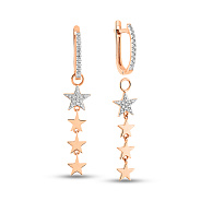 Серьги-трансформеры из золота с подвесками (арт. 111269)