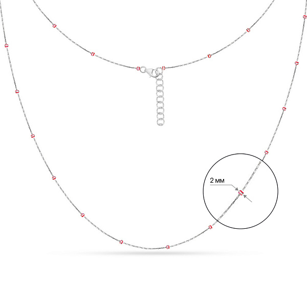 Колье из белого золота Francelli (арт. 351331бк) – изображение 4