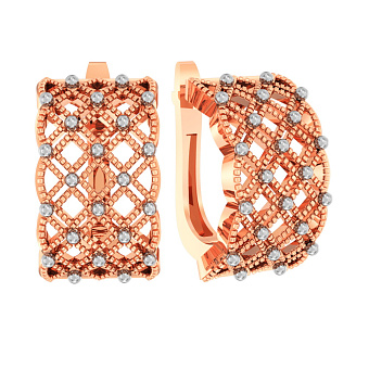 Золотые серьги без камней (арт. 113800)