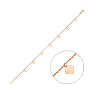 Браслет на ногу из красного золота с подвесками (арт. 325264н)