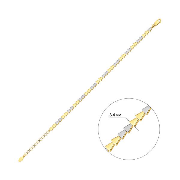 Серебряный браслет без камней (арт. 7509/4846жб) – изображение 2