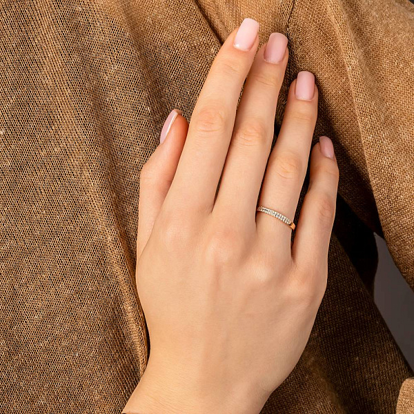 Золотое кольцо с бриллиантами (арт. 1190519201) – изображение 2