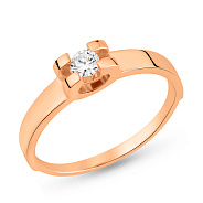 Золота каблучка з фіанітом (арт. 156098)