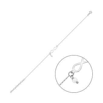 Золотой браслет Бесконечность (арт. 326963бпрлб)