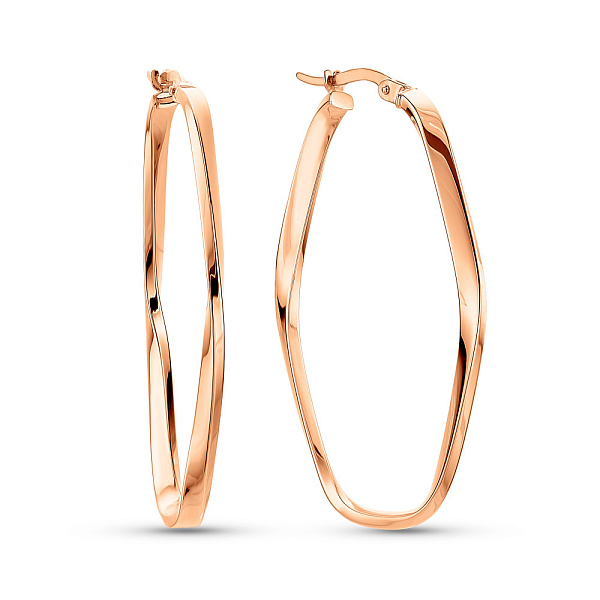 Сережки-кільця з червоного золота (арт. 109672/40) – зображення 1