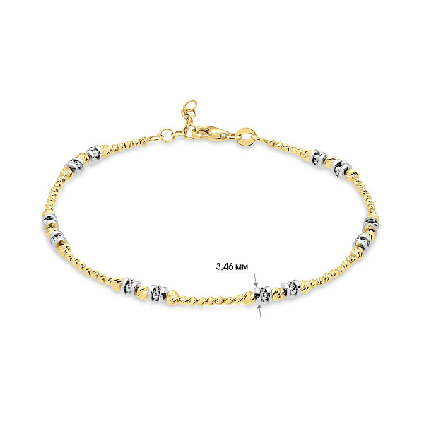 Браслет Francelli из желтого и белого золота (арт. 325501жб) – изображение 2