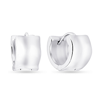 Фото Серьги-кольца из серебра  (арт. 7502/4691/15)