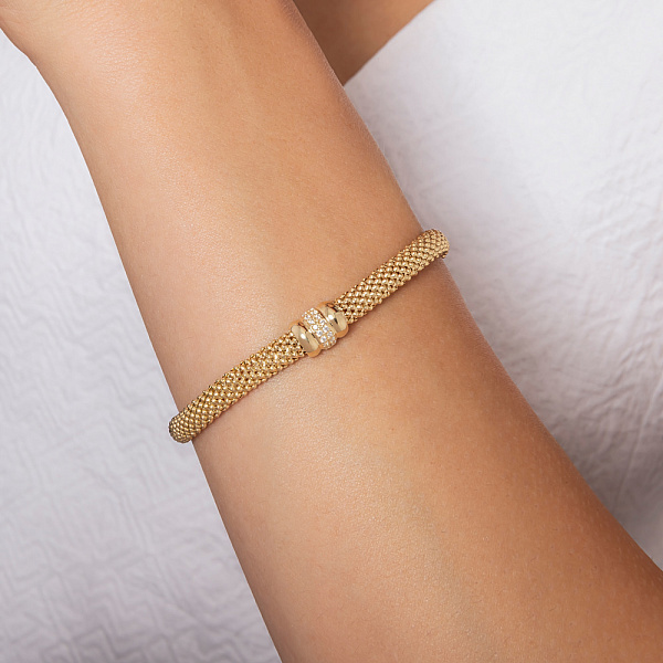 Браслет з жовтого золота з фіанітами (арт. 3261320ж) – зображення 2