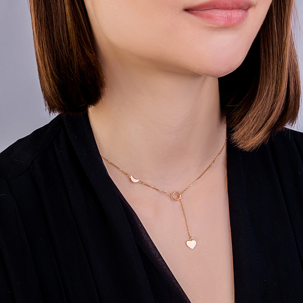 Колье из красного золота без камней (арт. 352625) – изображение 3