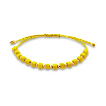 Браслет на нити с ониксом и золотыми вставками (арт. 325359ожуа)