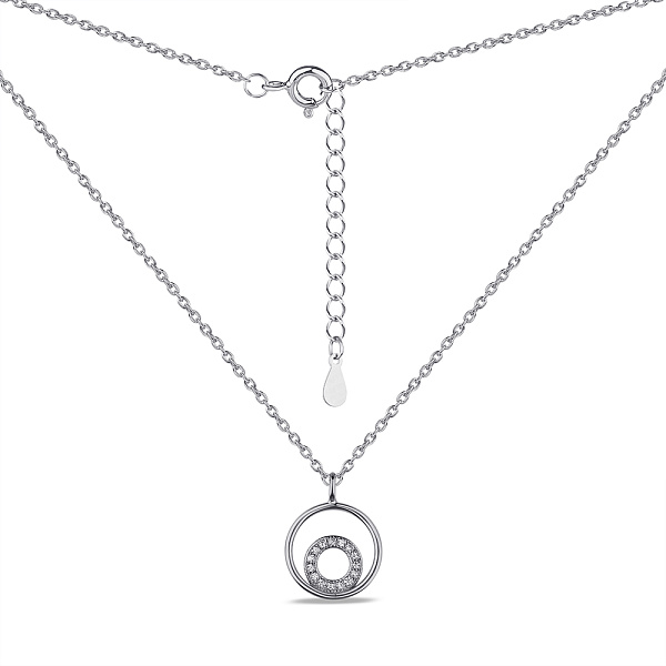 Серебряное колье с фианитами (арт. 7507/2145) – изображение 2