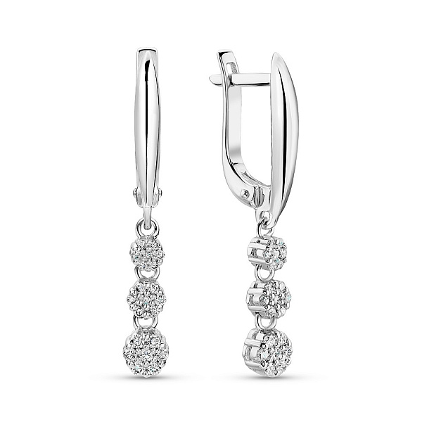 Золоті сережки з діамантами (арт. 2101269202) – зображення 1