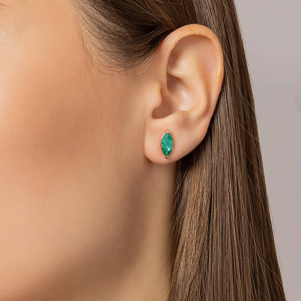 Золоті пусети з кварцом (арт. 111233Пз) – зображення 2