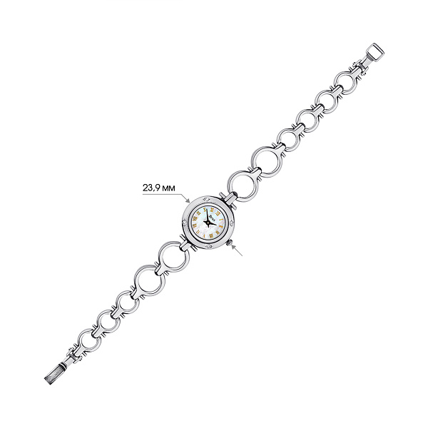 Серебряные часы с фианитами (арт. 7926/7110019/1) – изображение 2