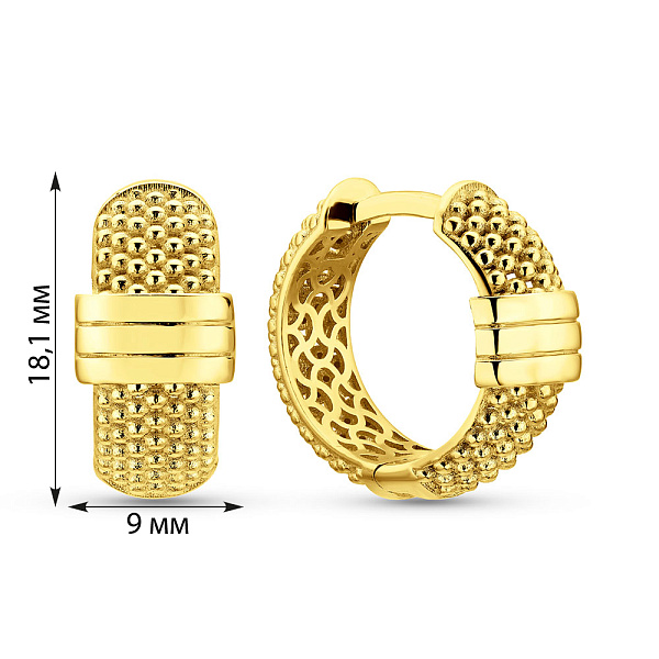 Серьги из желтого золота (арт. 1092024ж) – изображение 5