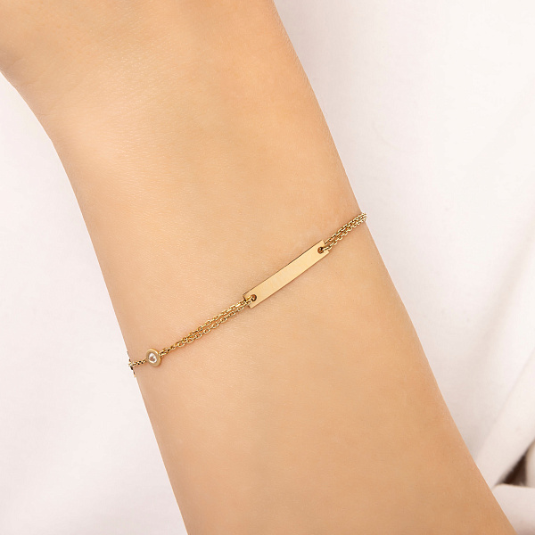 Золотой браслет с фианитами (арт. 324060ж) – изображение 3