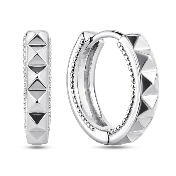 Серебряные серьги-кольца (арт. 7502/10186/15) – изображение 1
