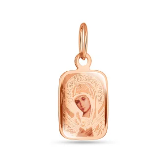 Золотая ладанка "Божья Матерь Семистрельная" (арт. 422245С)