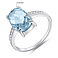 Серебряное кольцо с топазом (арт. 7501/0461755Пг) – изображение 2