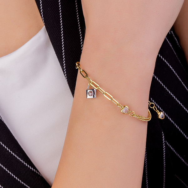 Браслет из белого и желтого золота (арт. 326571жбП1) – изображение 2