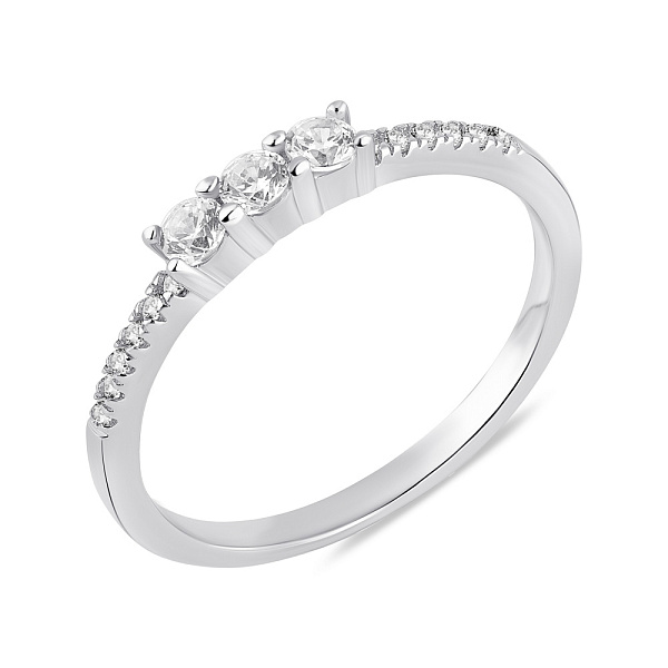 Серебряное кольцо с дорожкой из фианитов (арт. 7501/7053) – изображение 1
