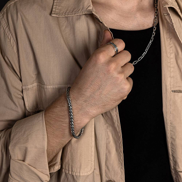 Срібний браслет плетіння Спіга (арт. 7909/3847) – зображення 2