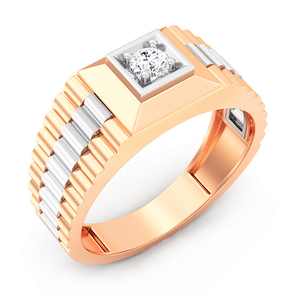 Золота печатка з фіанітом (арт. 170099кб) – зображення 1