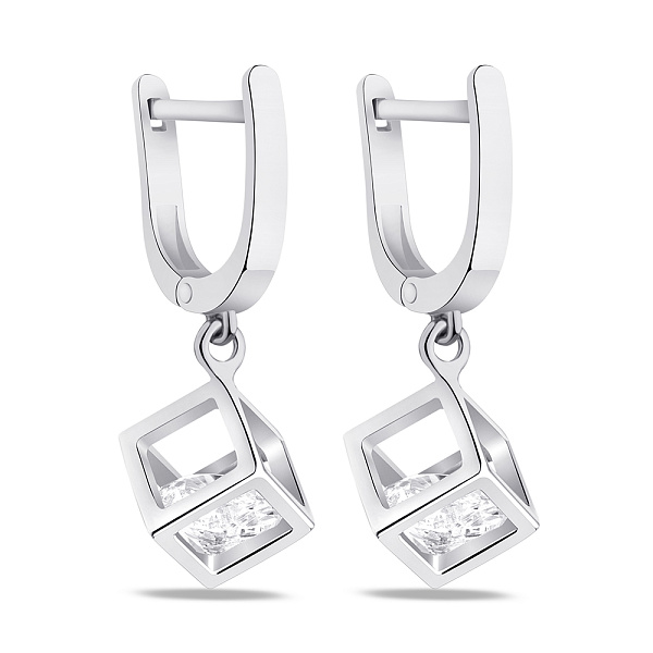 Серьги-подвески из серебра с фианитами (арт. 7502/1-0853.0.2) – изображение 1