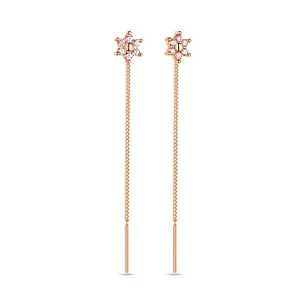 Детские серьги-протяжки из золота (арт. 108703р)