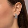 Серьги из белого золота (арт. 1092015б) – изображение 2