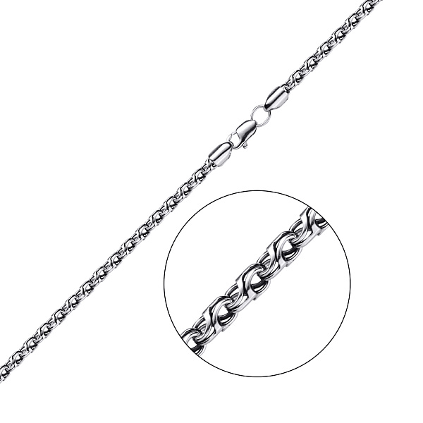 Серебряная цепочка с декоративным плетением (арт. 7908/1135-ч) – изображение 1
