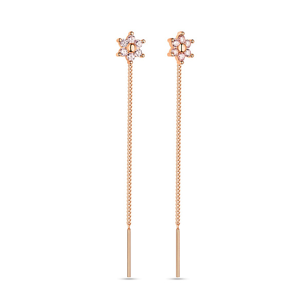 Детские серьги-протяжки из золота (арт. 108703р) – изображение 1