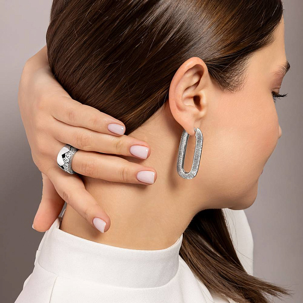 Серьги из белого золота Francelli (арт. е1091842/40б) – изображение 2