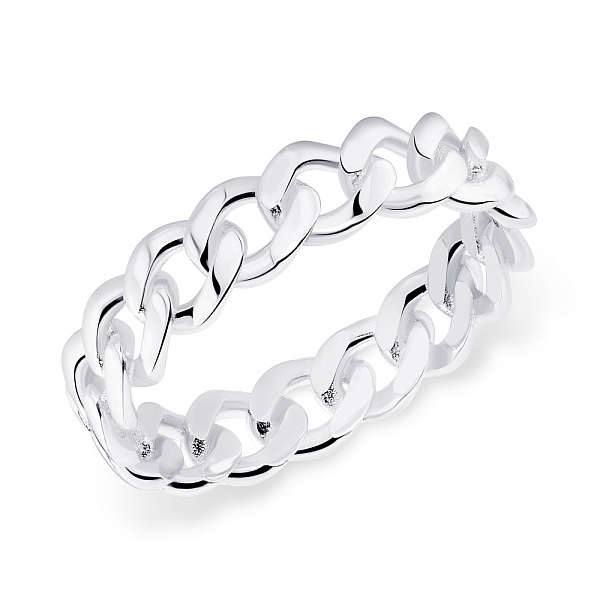 Серебряное кольцо "Цепь"  (арт. 7501/5409/2) – изображение 1