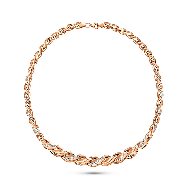 Колье из красного золота с родированием (арт. 370014р) – изображение 2