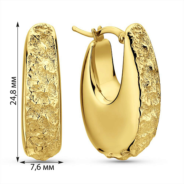 Золотые массивные сережки Francelli (арт. е1091806/20ж) – изображение 3