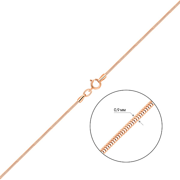 Золотая цепочка плетения Снейк (арт. 304203) – изображение 3