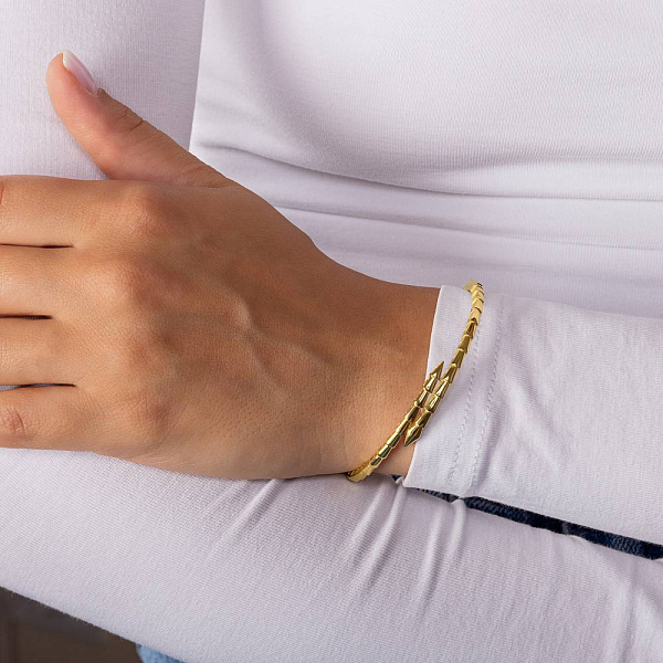 Жорсткий браслет з жовтого золота (арт. 326338ж) – зображення 3